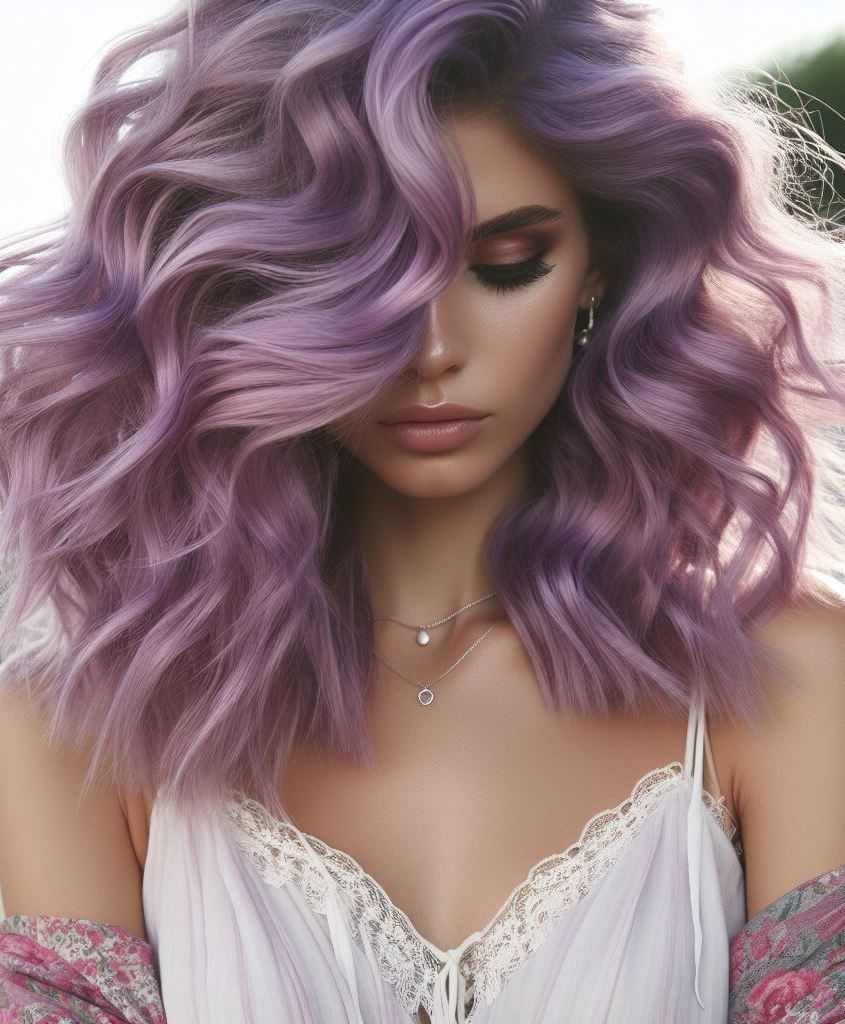 Get ready to dazzle with ashy lavender hair! This ethereal color is perfect for those who want a touch of magic in their everyday look. Hair Color Inspirations