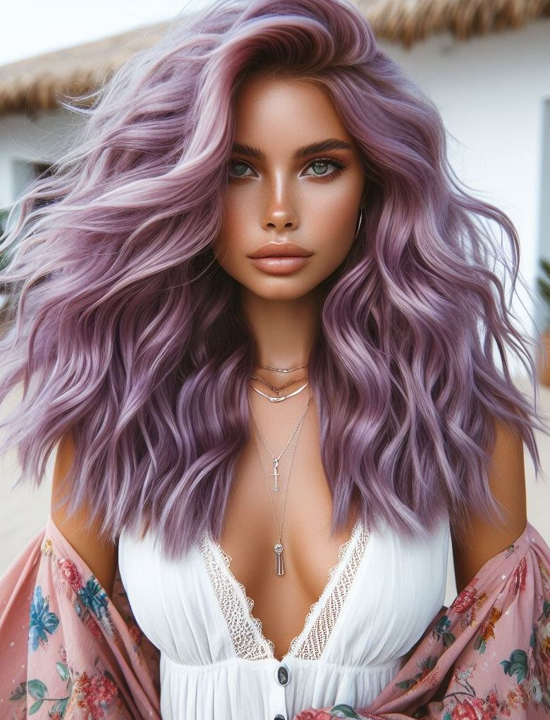 Elevate your hair game with ashy lavender! This subtle yet striking shade is perfect for adding a hint of magic to your mane.