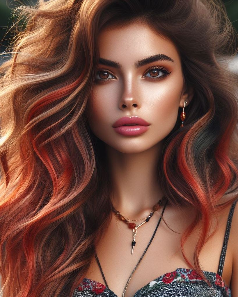 Bring your hair to life with copper brown highlights! This warm, rich blend adds depth and a touch of glamour to any style.