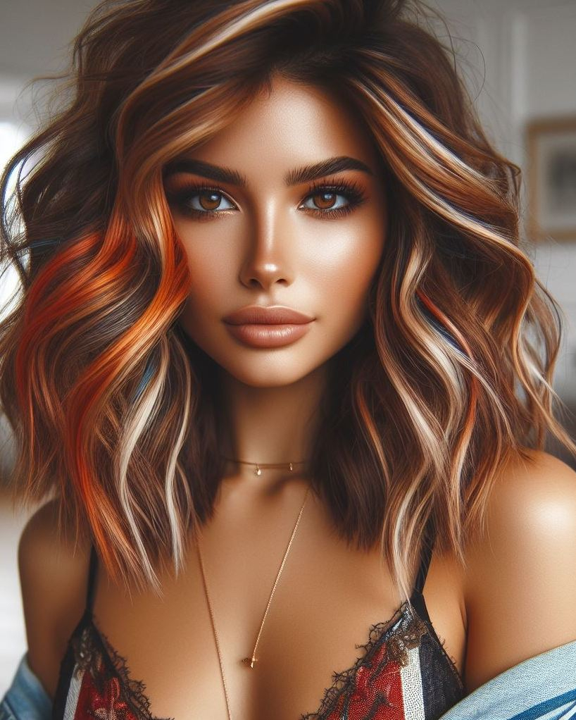 Copper brown highlights: a match made in hair heaven! Add depth and richness to your look with this gorgeous color blend.