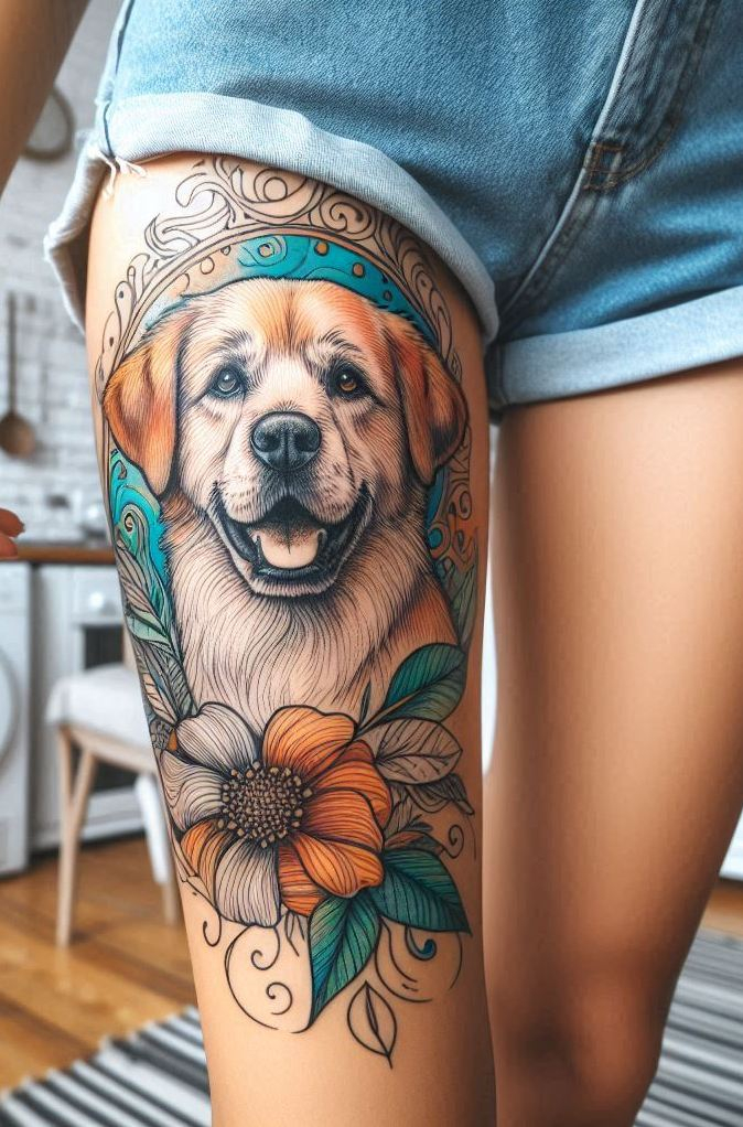 Furever Faithful: 70+ Dog Tattoos That Are Woof-Worthy! | Pocoko Embark on a tattoo adventure with these dog designs that are simply pawsome for girls.