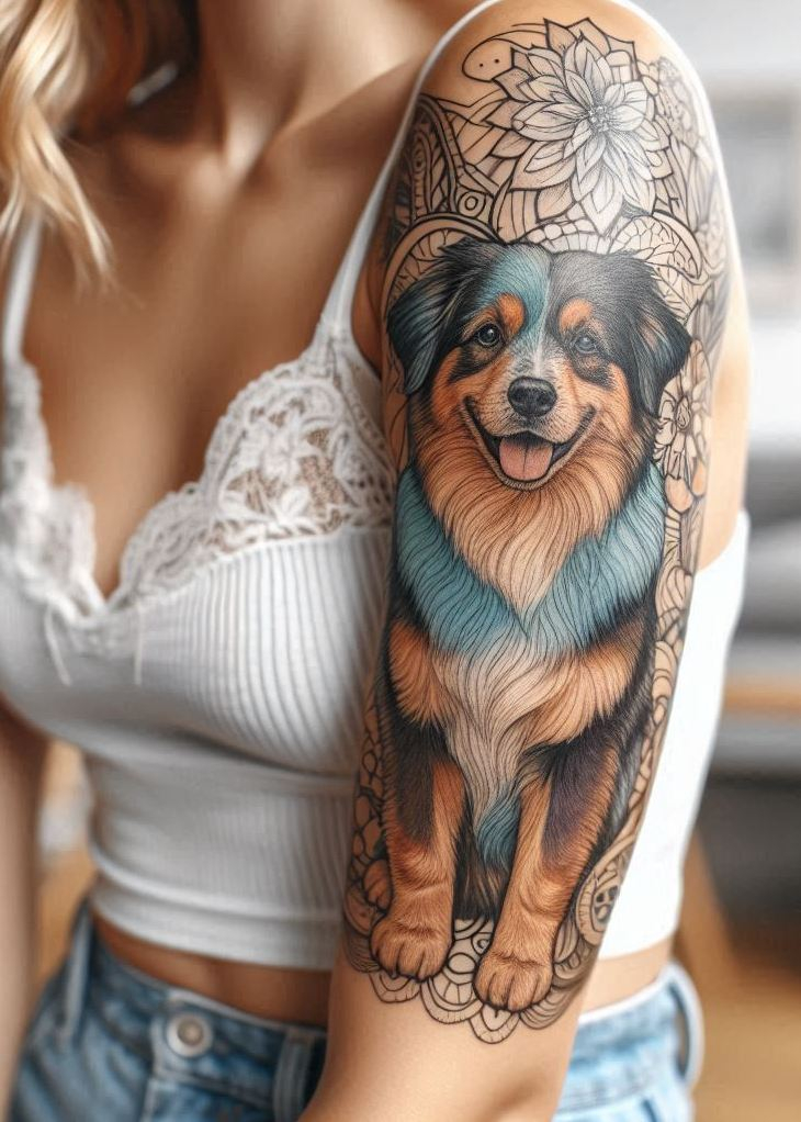 Furever Faithful: 70+ Dog Tattoos That Are Woof-Worthy! | Pocoko A dog tattoo is like a permanent reminder that your heart belongs to your furry companion. Whether it’s a delicate paw print or a full portrait, these tattoos are made to fetch attention!
