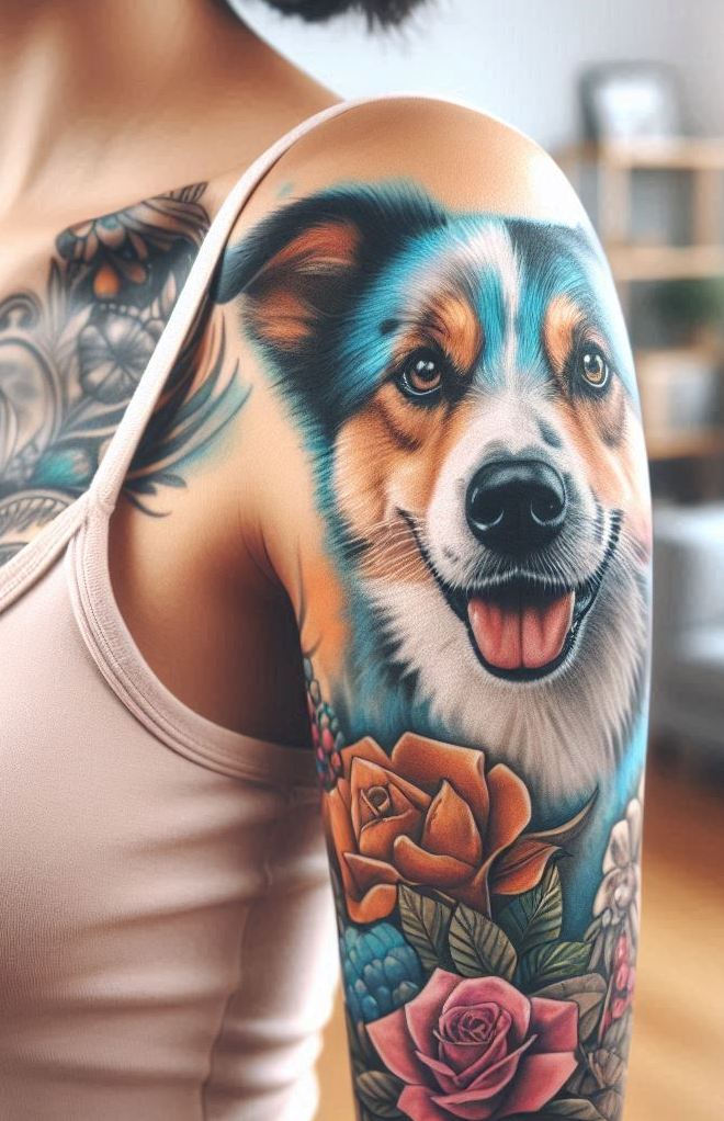 Furever Faithful: 70+ Dog Tattoos That Are Woof-Worthy! | Pocoko Pawsitively adorable! These dog tattoos for girls will make your heart and ink skip a beat.