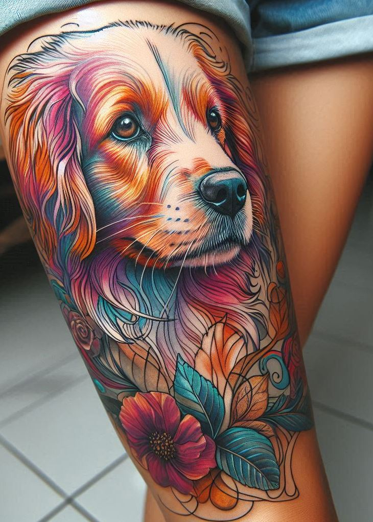 Furever Faithful: 70+ Dog Tattoos That Are Woof-Worthy! | Pocoko Dog Tattoos for Girls: From minimalist designs to intricate artwork, these tattoos capture the unique spirit of every dog.