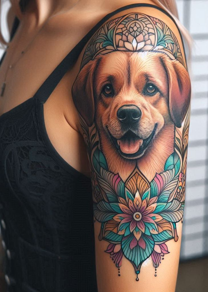 Furever Faithful: 70+ Dog Tattoos That Are Woof-Worthy! | Pocoko Dog Tattoos for Girls: These adorable designs are the perfect way to honor the furry love of your life. Get ready to be inspired.