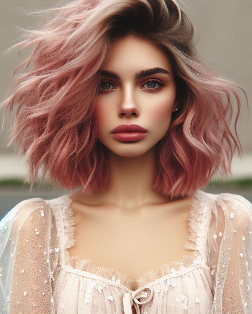 Dusty pink hair: because every day should have a hint of magic. Soft, stylish, and absolutely stunning!