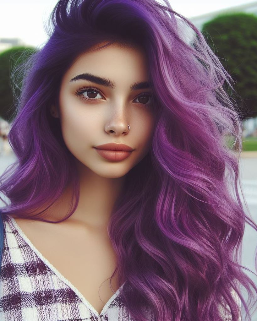 Magenta purple hair: because life’s too short for boring colors. Get ready to turn heads with this electric hue!