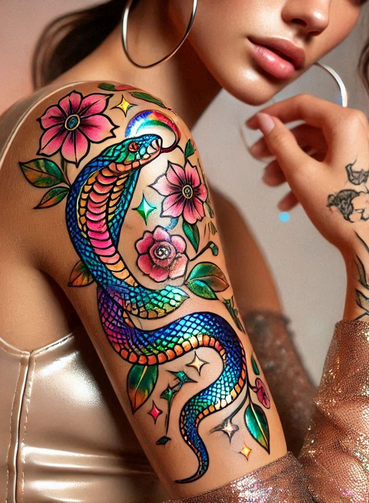 Reptile Tattoo Ideas: Fiercely Unforgettable Art | Pocoko Snake tattoos are perfect for those who aren’t afraid to embrace their wild side. Fierce, elegant, and absolutely stunning!