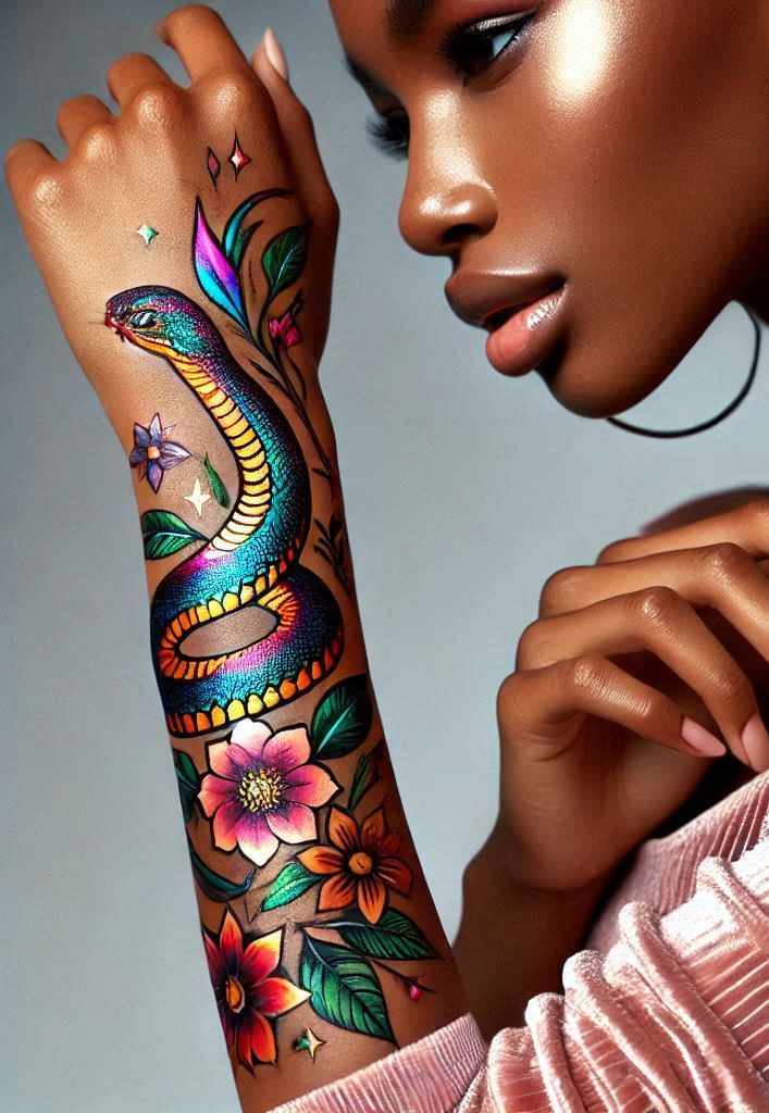 Reptile Tattoo Ideas: Fiercely Unforgettable Art | Pocoko Snake tattoos: the perfect blend of elegance and fierceness. Show off your love for these magnificent creatures with bold ink!