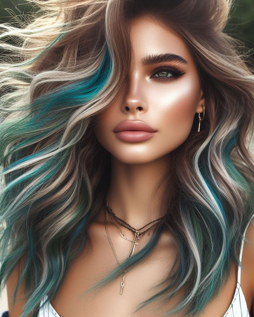 Turn heads with teal blue hair! This vibrant and mesmerizing hue is perfect for those who love to stand out and embrace their adventurous side. Hair Color Inspirations