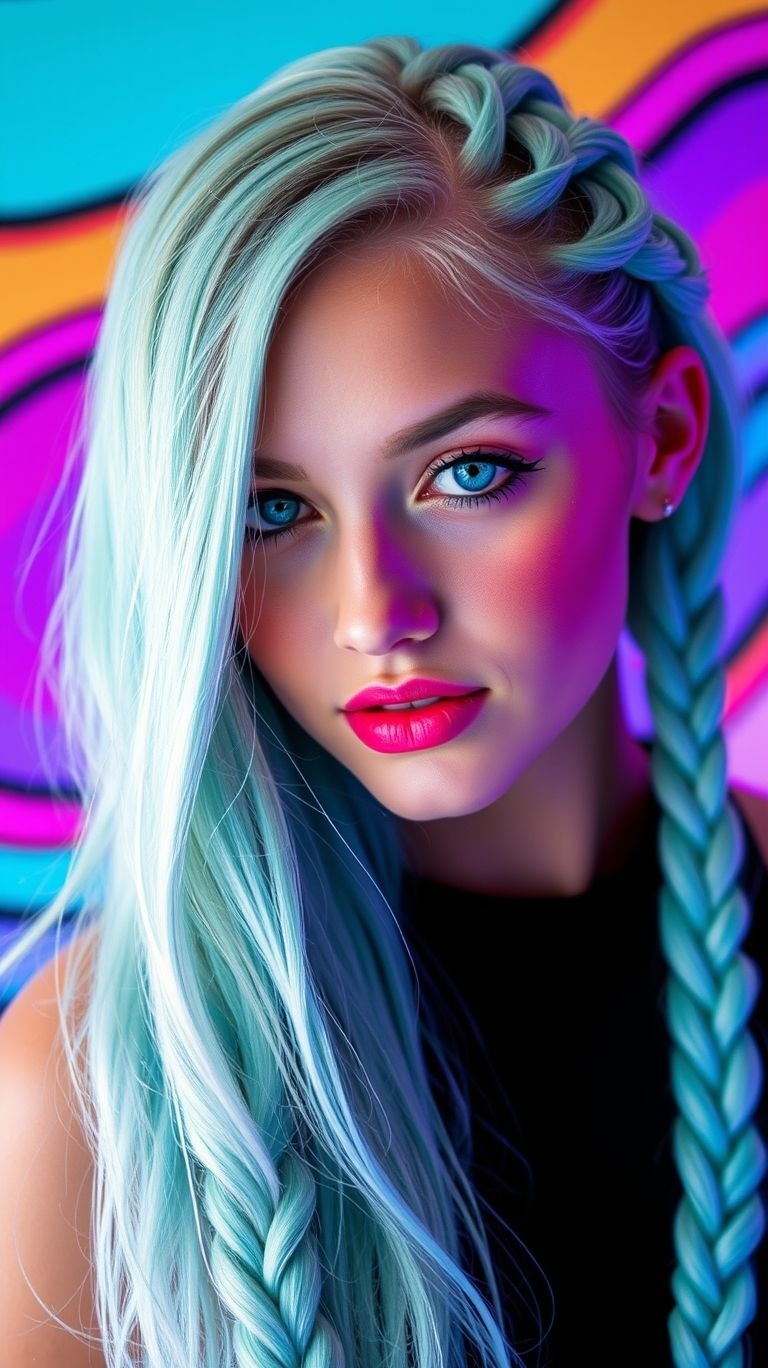 Let your locks channel the calm and charm of ocean waves! Aqua-colored braids are pure hair magic.