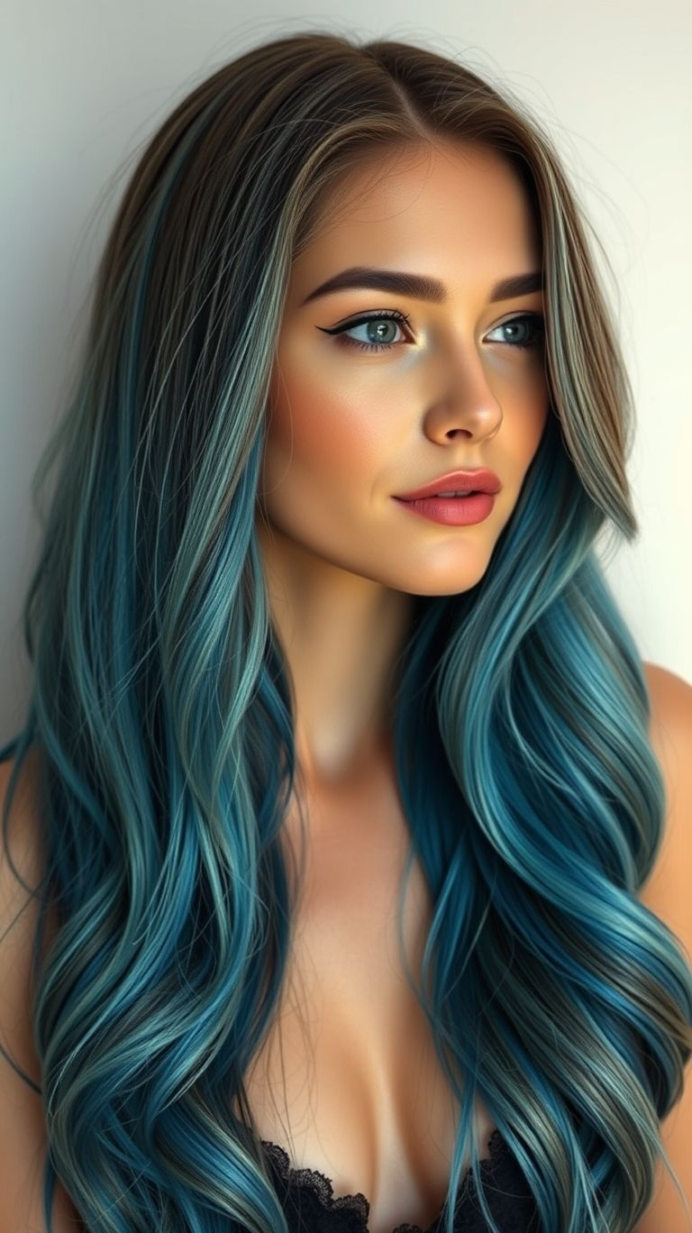Blue long hair is your ticket to a show-stopping look. Perfect for anyone ready to make a bold style move!