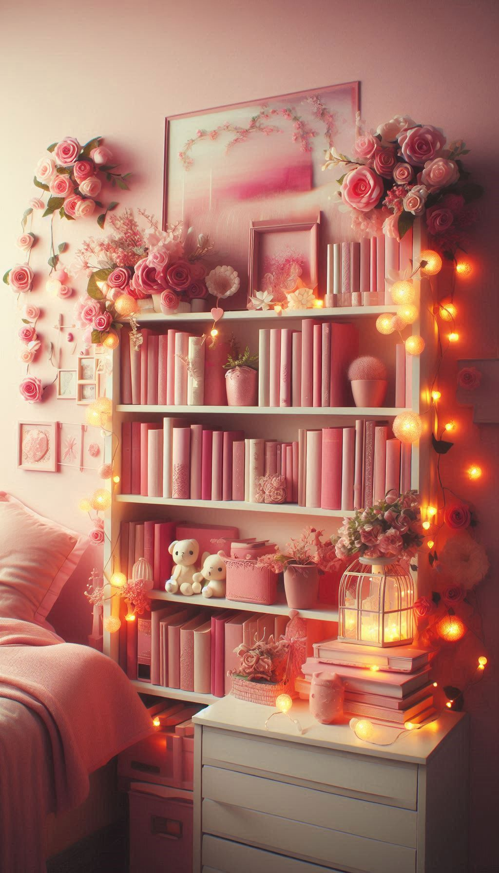 Pink Aesthetic That Instantly Inspires Joy | Pocoko Want to add a little pink magic to your bookshelf? From blush-toned shelves to cute pink decor accents, this room transformation is perfect for any book lover who enjoys reading in a space that feels as cozy as a good novel.
