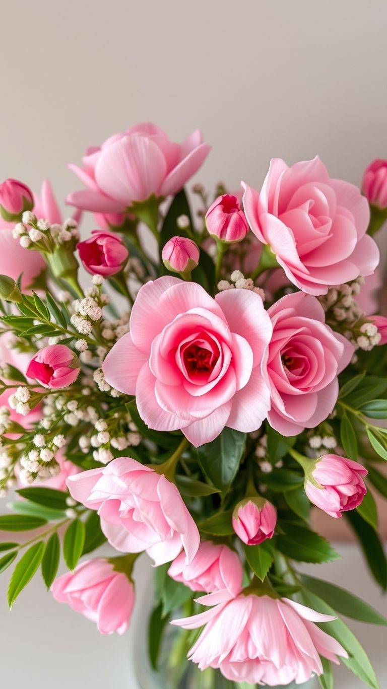 Pink Aesthetic That Instantly Inspires Joy | Pocoko Who needs a fancy occasion when you can have a stunning rose bouquet in soft pink shades every day? This delicate floral arrangement adds just the right amount of charm, turning any room into a cozy, whimsical haven.