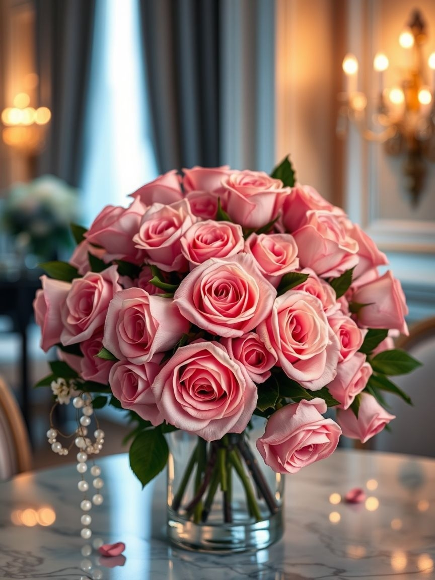 Pink Aesthetic That Instantly Inspires Joy | Pocoko If your space could use a little more love, a rose bouquet in pink tones is the answer! Soft petals and sweet fragrance fill the air, bringing a peaceful, elegant touch wherever you need it.