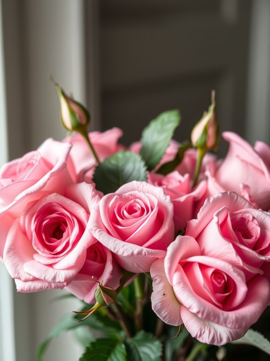 Pink Aesthetic That Instantly Inspires Joy | Pocoko A bouquet of soft pink roses is the ultimate way to bring warmth and style into your home. The delicate petals create a peaceful ambiance while adding a splash of color to brighten any corner.