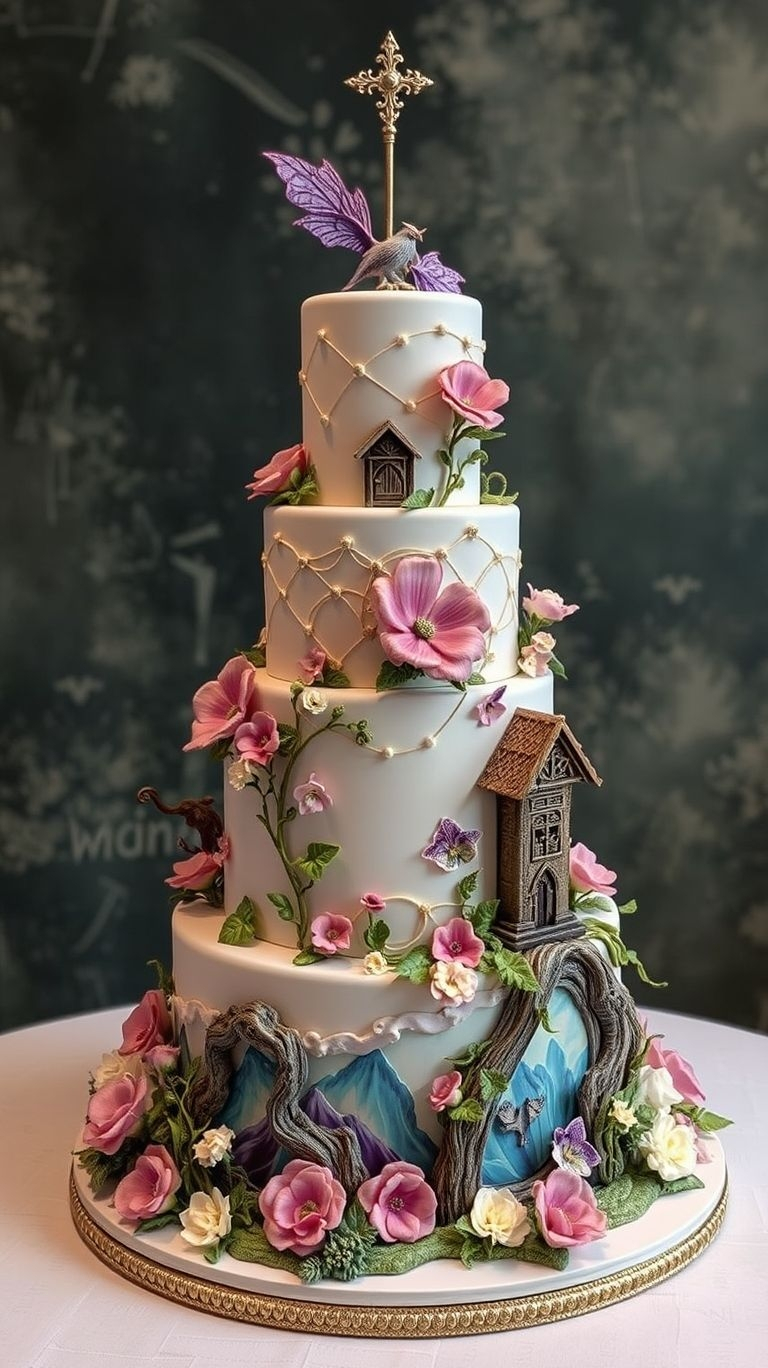 A castle-styled wedding cake: because your happily-ever-after deserves a cake as magical as your love story. Prepare to wow your guests!
