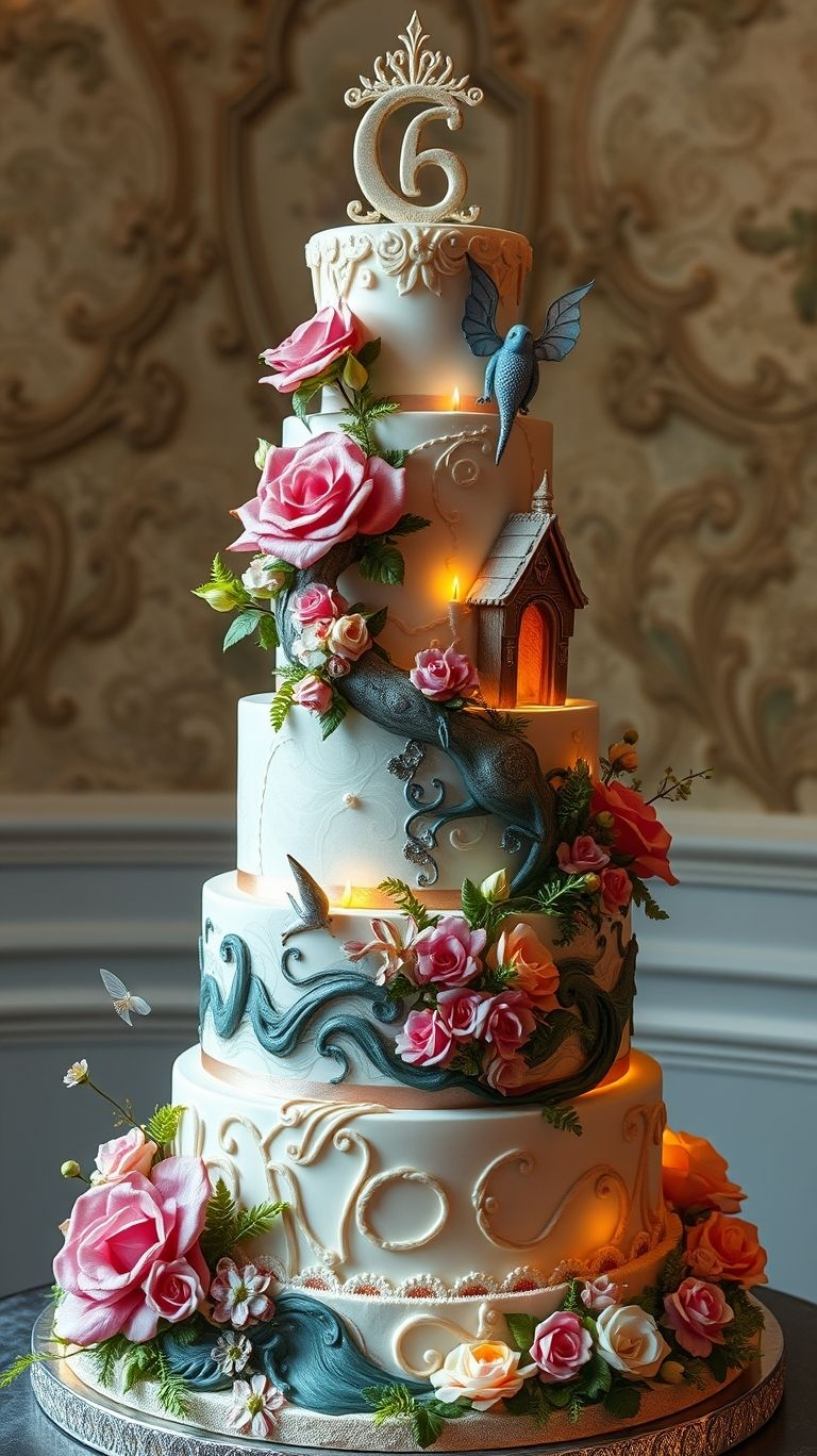Your royal wedding isn't complete without a castle-styled cake! Think towering spires, intricate details, and a touch of enchantment.