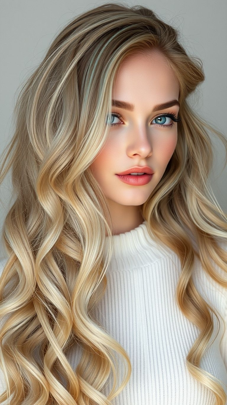 Shimmer like the golden hour with long blonde hair! A style that’s forever chic and always in vogue.