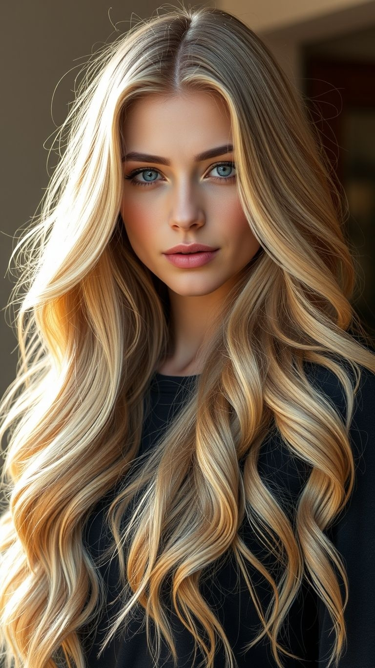 Bright, bold, and beautiful! Classic blonde long hair is a timeless trend that embodies pure sophistication.