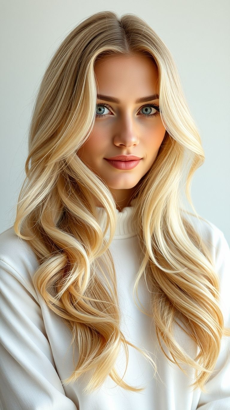 Classic blonde long hair is proof that less is more—effortless style that’s always a step ahead.