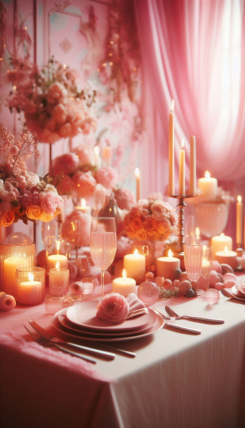 Pink Aesthetic That Instantly Inspires Joy | Pocoko Make every meal feel like a celebration with a pink-themed dinner table. Whether it's soft blush tones or elegant gold accents, this setup is perfect for creating a cozy, stylish atmosphere that’s as delicious as the food.