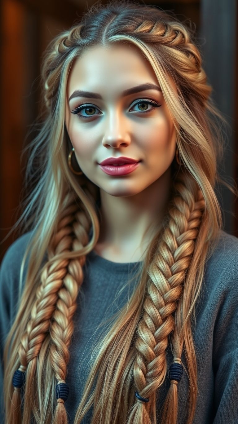 Radiate warmth and style with golden brown braids! This classic shade adds a touch of luxury to every hairstyle.
