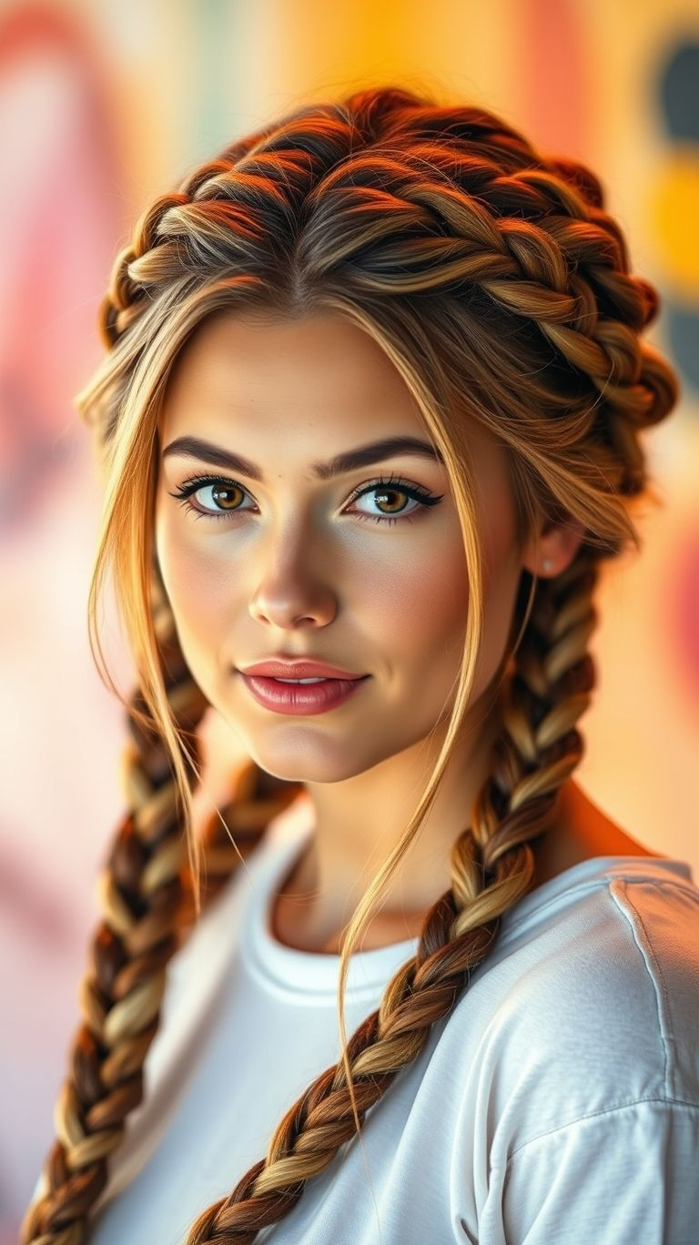 Golden brown braids are the definition of understated beauty! Warm hues create a natural glow that pairs perfectly with any look.