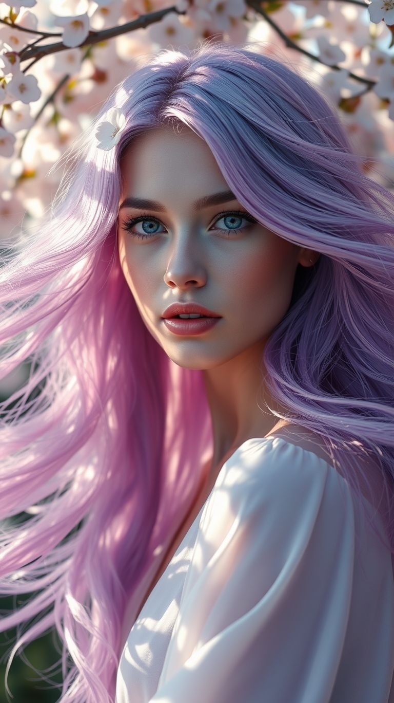 Lavender long hair is the ultimate showstopper. Ethereal, artistic, and ready to elevate your look!