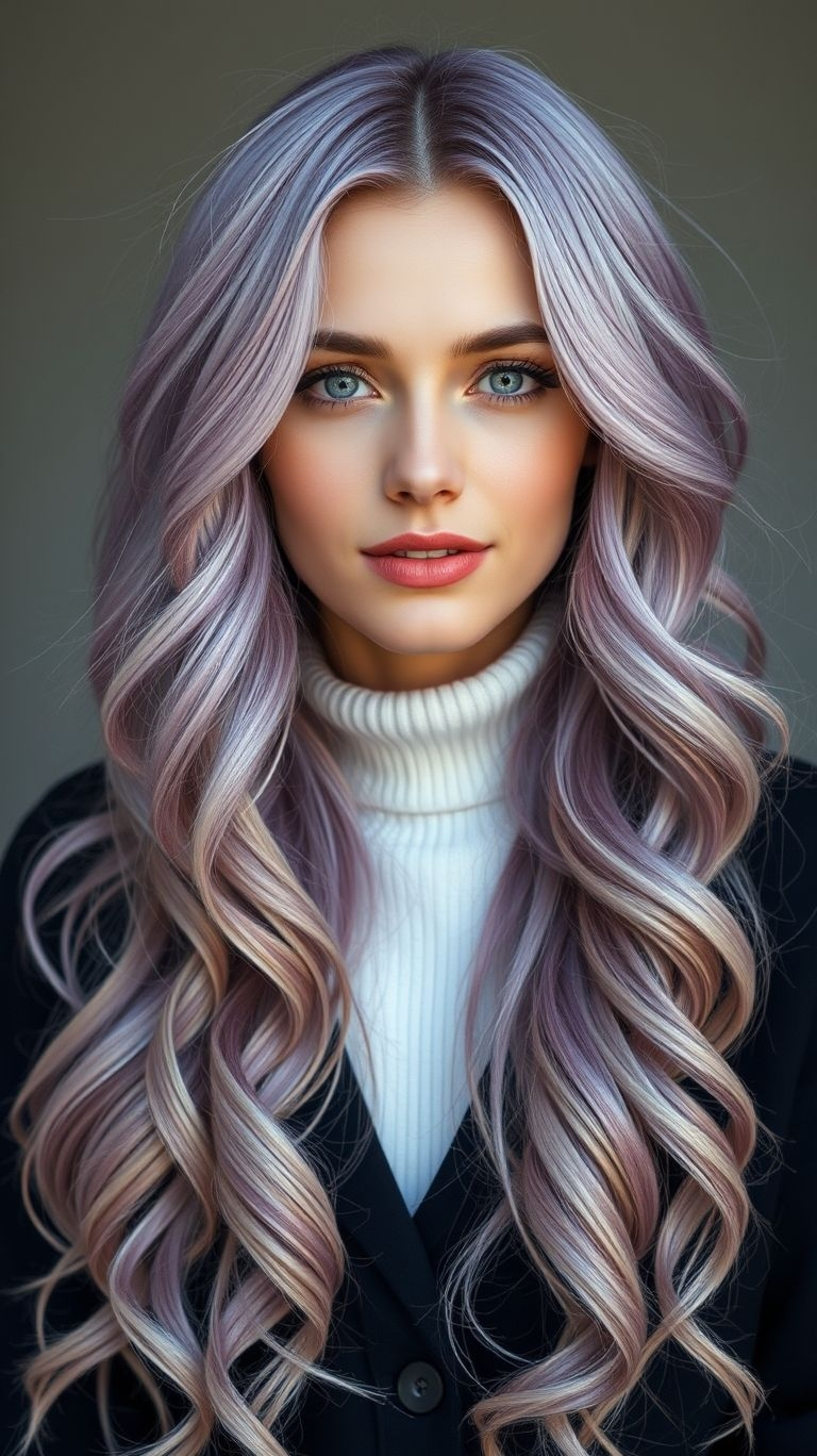 Lavender meets blonde for the ultimate hair fairytale! This soft pastel blend creates a chic, dreamy vibe that's oh-so-irresistible.