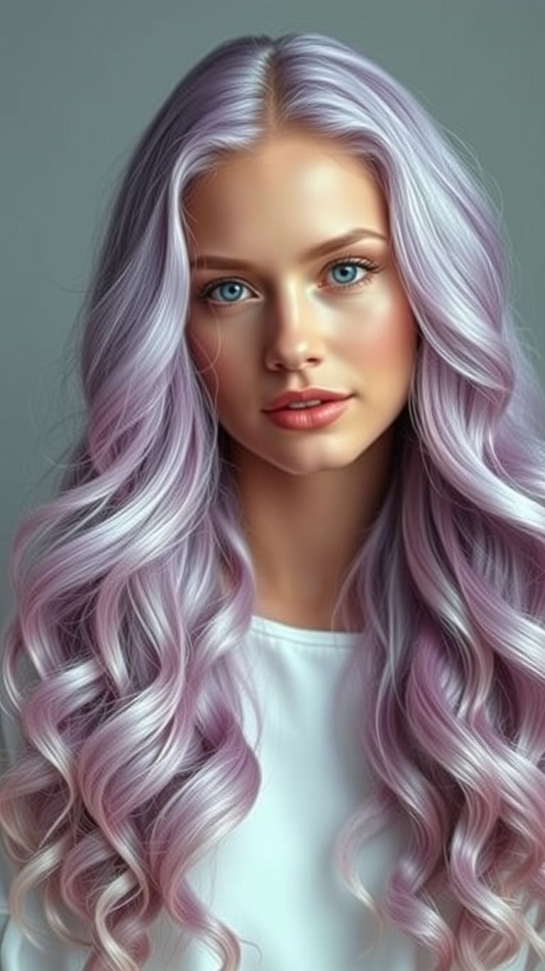 Soft, delicate, and breathtakingly beautiful—lavender blonde long hair is your new color obsession waiting to happen.