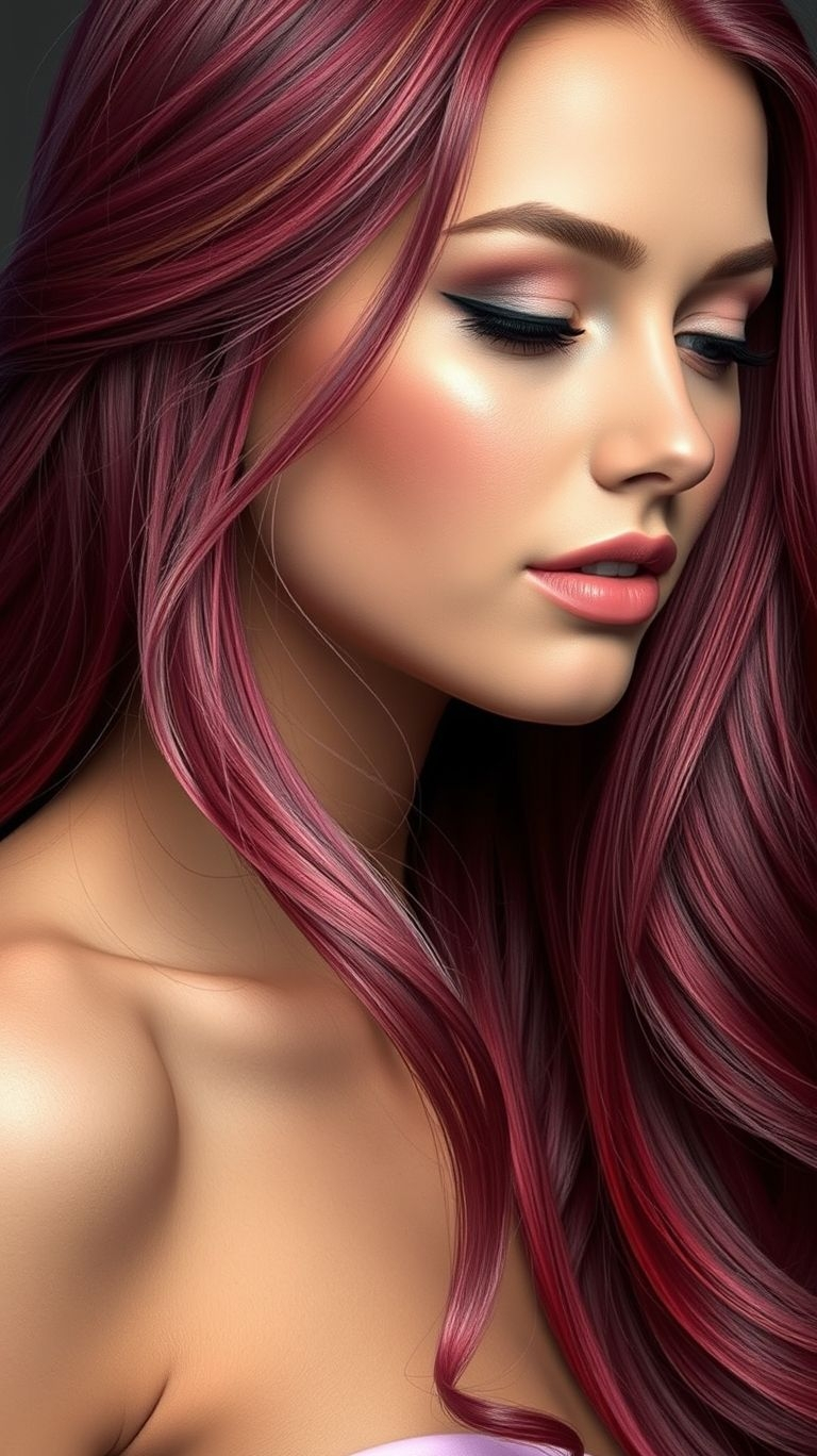 Deep and dazzling, magenta long hair is the ultimate way to inject your style with electric energy. Why settle for ordinary when you can shine?