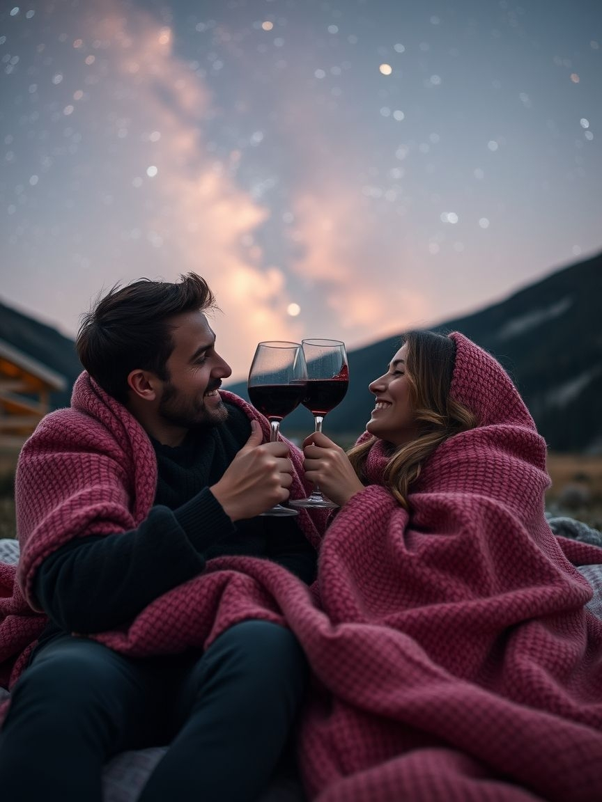 Pink Aesthetic That Instantly Inspires Joy | Pocoko A dreamy couple beneath a mesmerizing night sky, all wrapped up in a soft pink glow—this aesthetic is straight out of a love story. It’s the perfect mix of cosmic wonder and intimate warmth.