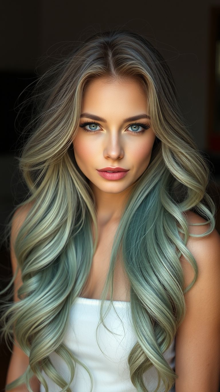 Add a touch of minty freshness to your long hair with ombre! It’s a modern style that’s effortlessly unique and seriously eye-catching.