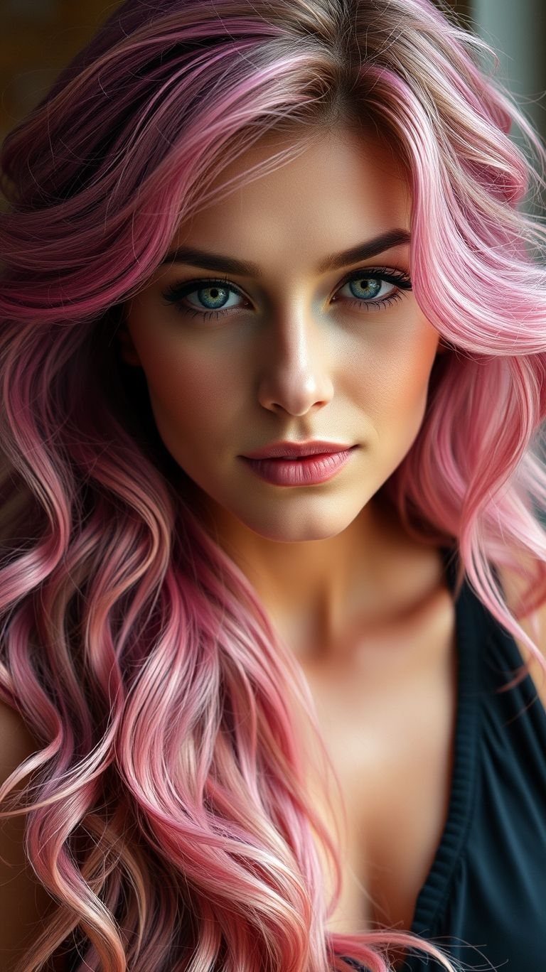 Turn up the whimsy with luscious long pink locks! From bubblegum to blush, this look is pure perfection for bold beauties.