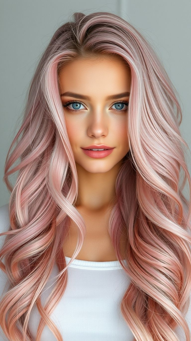 Channel magical vibes with long pink hair! This enchanting color brings the perfect touch of playfulness to your style.