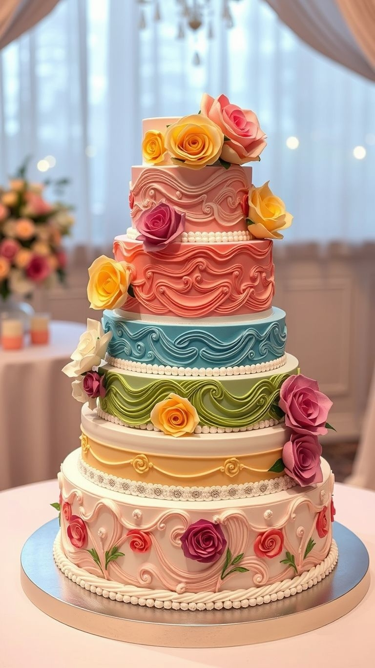 Add a splash of excitement to your wedding with rainbow-inspired cakes. Bright, bold, and packed with charm—just like your love story!