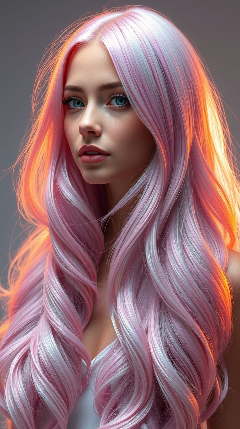 Strawberry blonde long hair: the perfect blend of sweet and sassy! This sun-kissed hue is a match made in hair heaven.