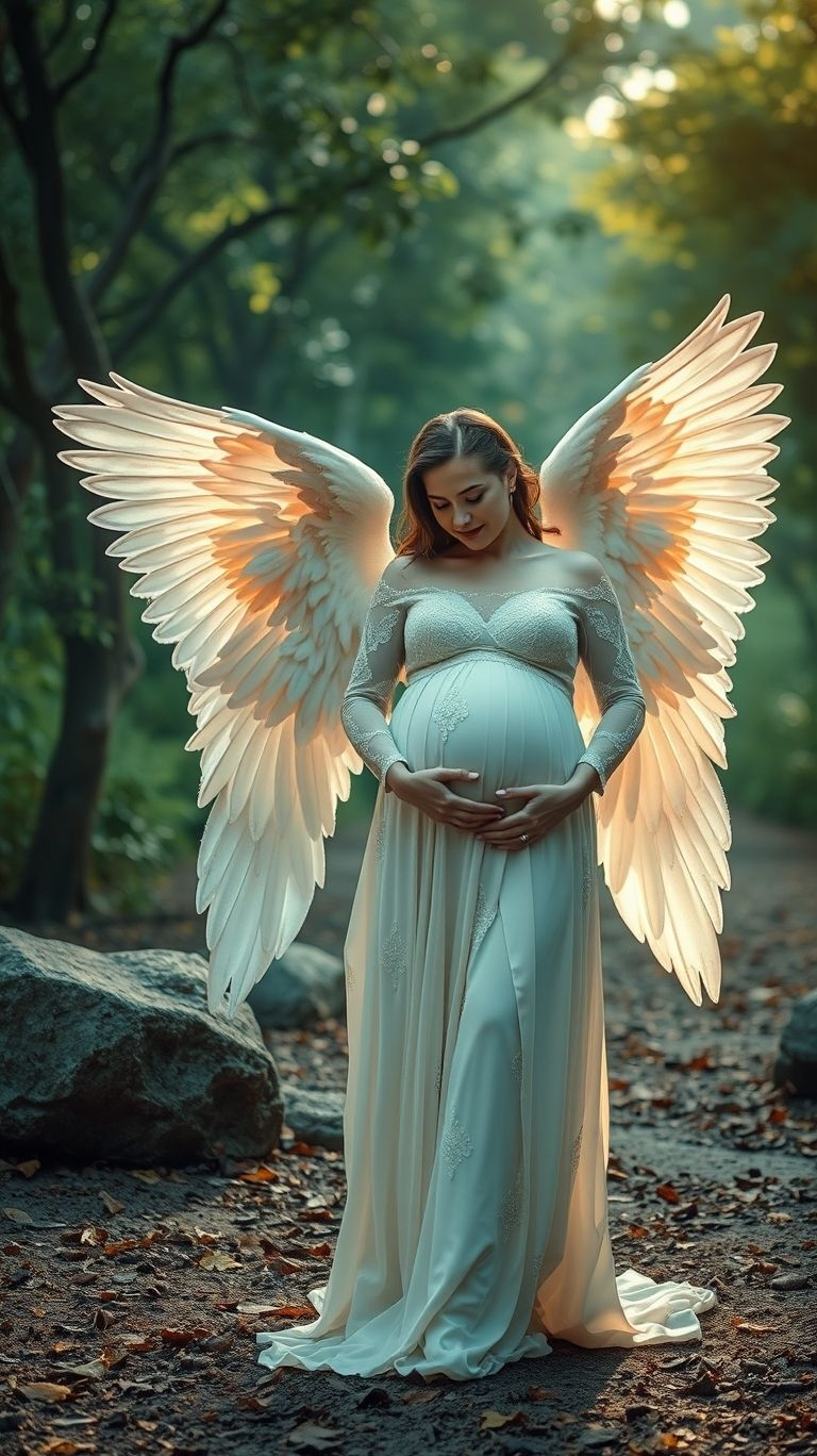 Turn your maternity shoot into a heavenly affair! Angel wings add elegance, grace, and a touch of celestial magic to your pregnancy photos.