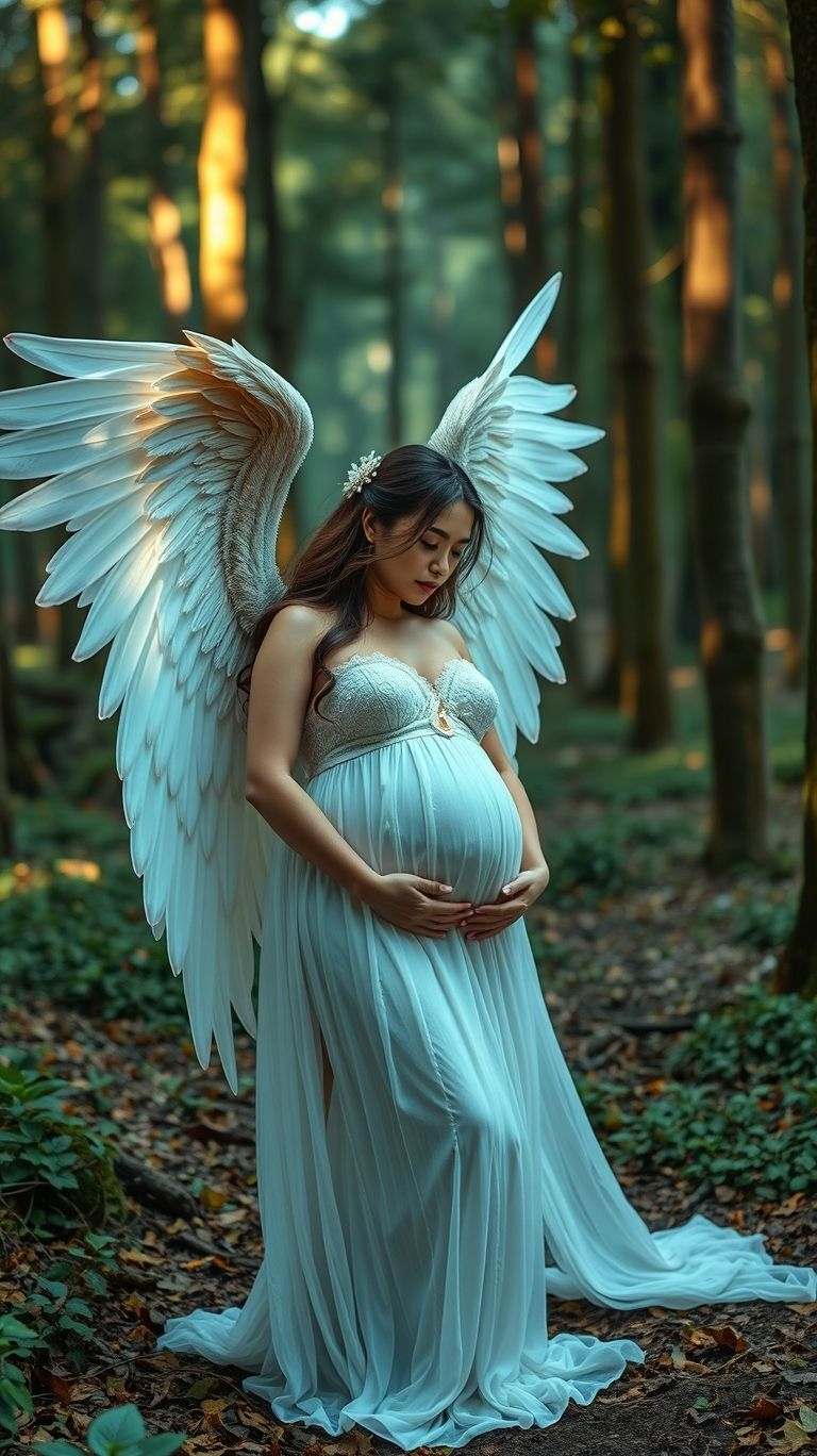 Pregnancy is a miracle, and angel wings perfectly embody its beauty. Float through your photoshoot with elegance and charm!