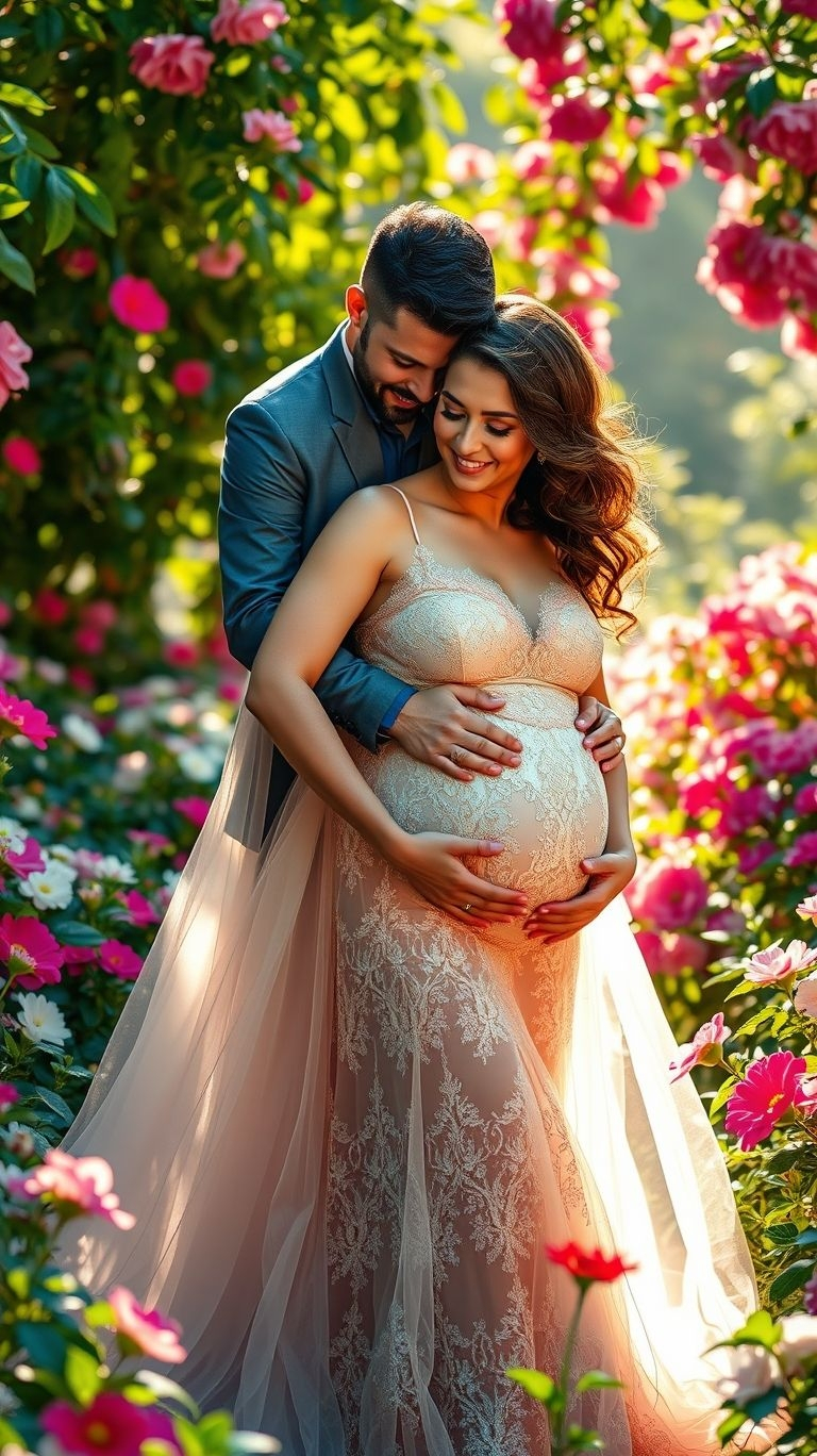 Holding hands, sharing smiles—these maternity shoot ideas turn your love into the centerpiece of stunning pregnancy photos.