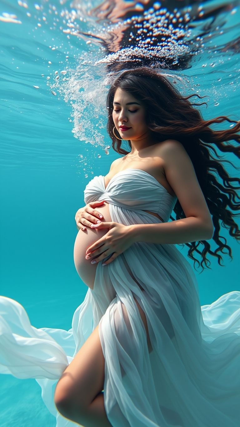 Celebrate your pregnancy like never before—underwater shots turn your maternity glow into waves of elegance!