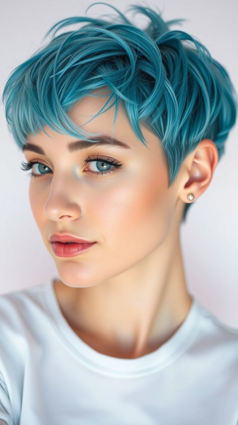 Ice queen or deep-sea siren? Short hair in stunning blue shades can transform your entire vibe!