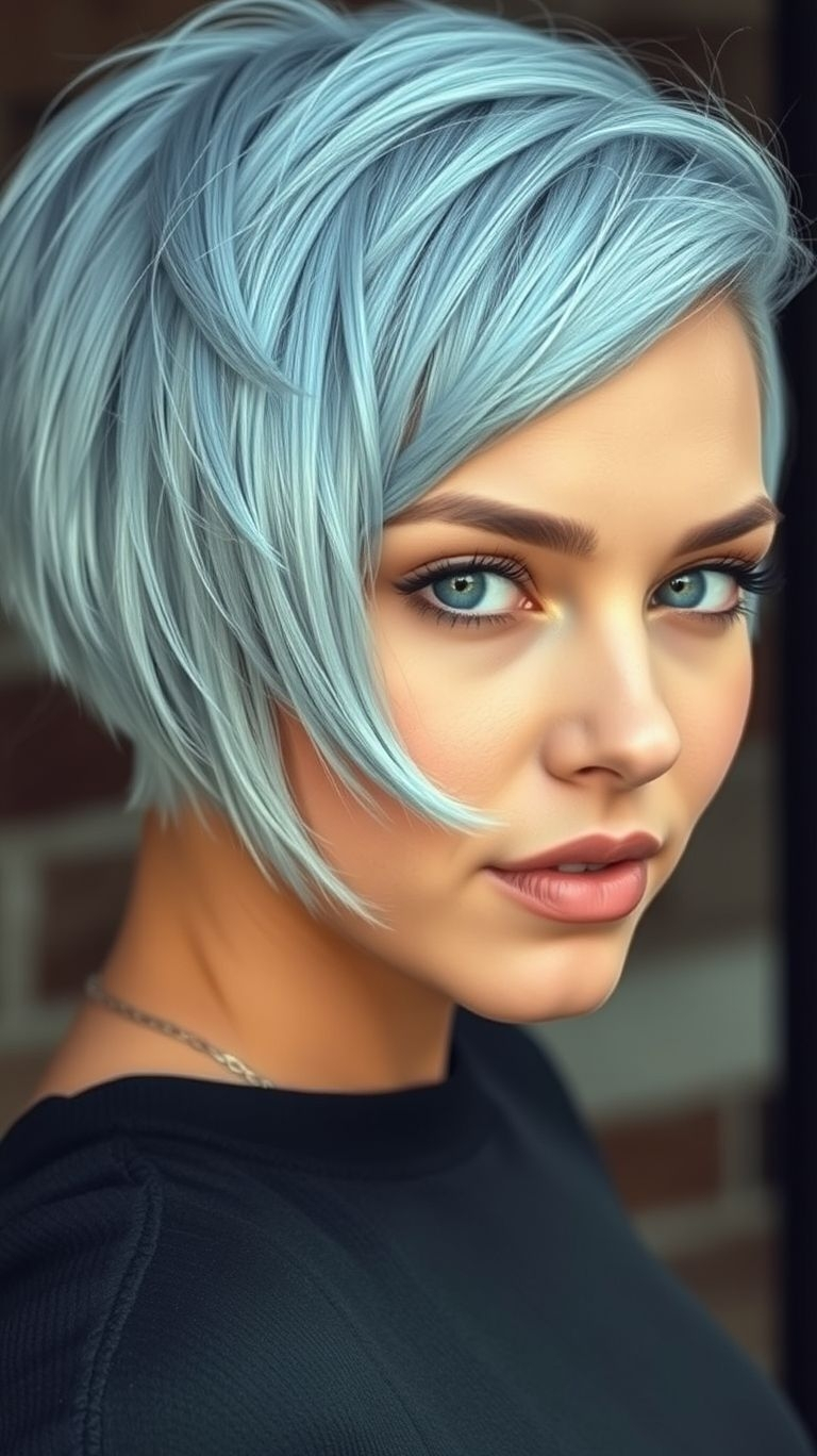 Cool, confident, and effortlessly vibrant—blue hair on short styles is the color trend you didn’t know you needed.