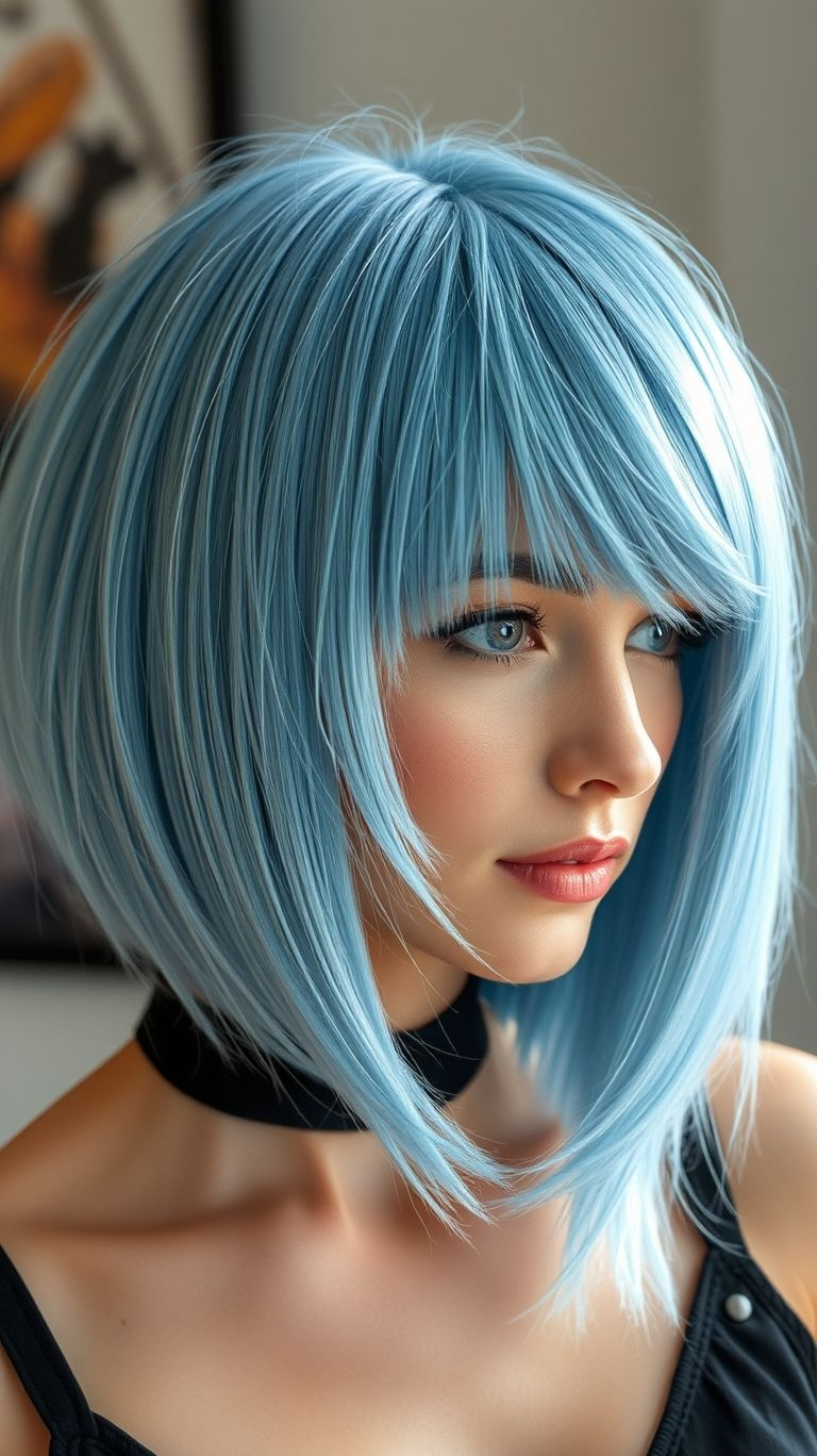 Feeling blue, but in the best way possible! Short hair in shades of cobalt, sky, and teal brings an instant cool factor.