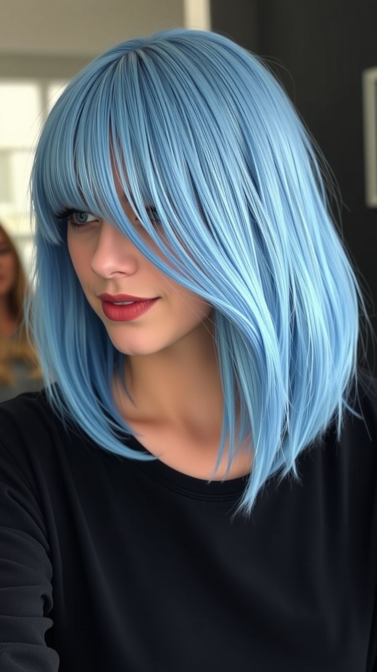 Short blue hair isn’t just a trend—it’s a mood. Add vibrancy, edge, and a splash of personality to your look!
