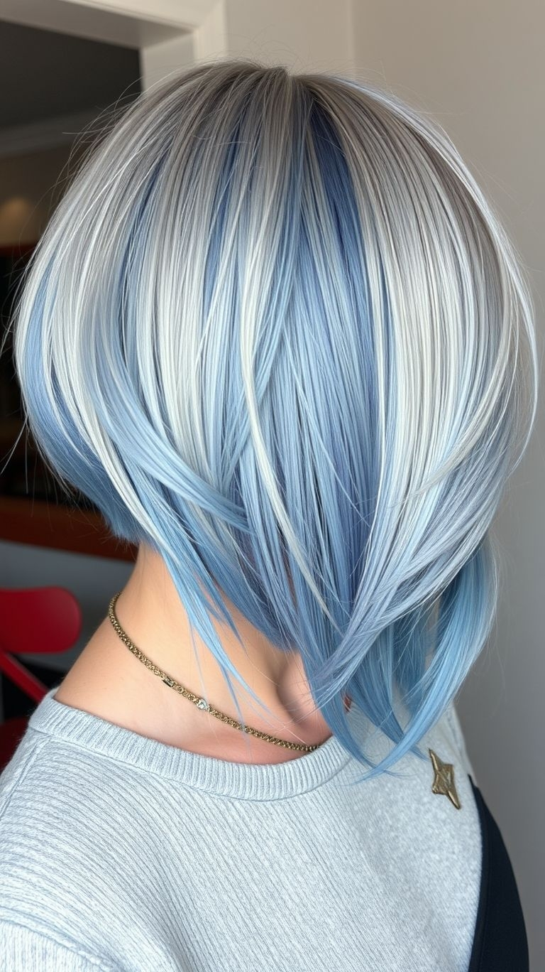 Blue is the new blonde! Short hair colored in dreamy sapphire or pastel sky tones is effortlessly chic.