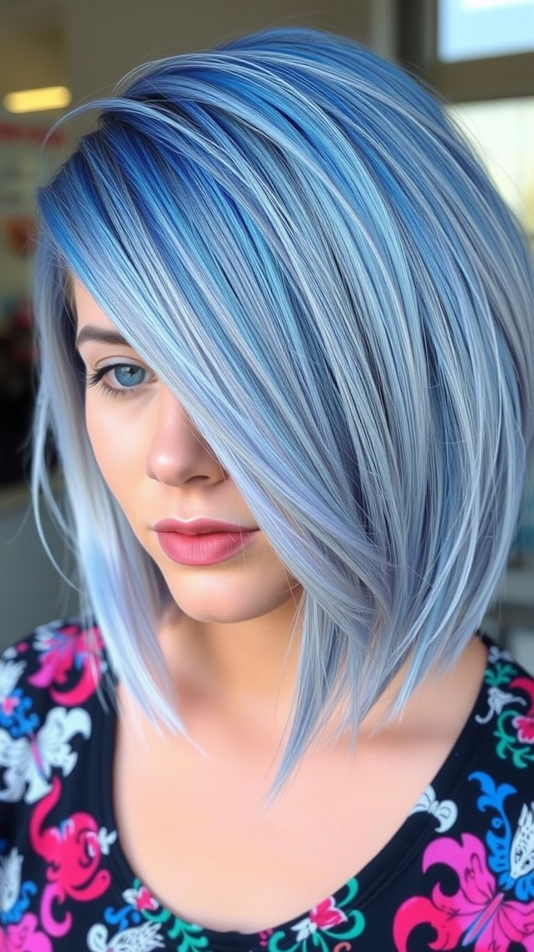 Turn your hair into an artistic masterpiece with short blue locks! Whether soft or bold, these shades demand attention.