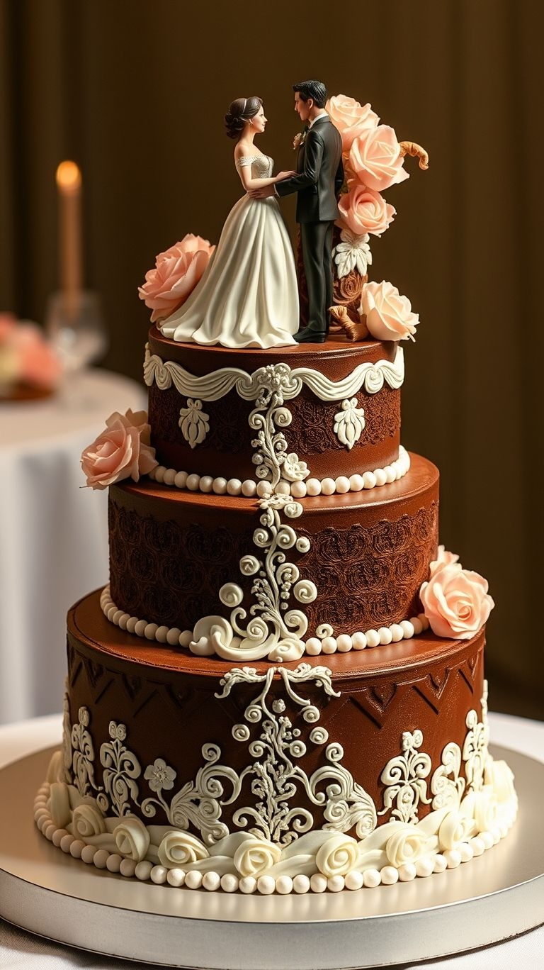 A wedding cake as timeless as love itself! Topped with the perfect duo, this sweet centerpiece is the highlight of the celebration.