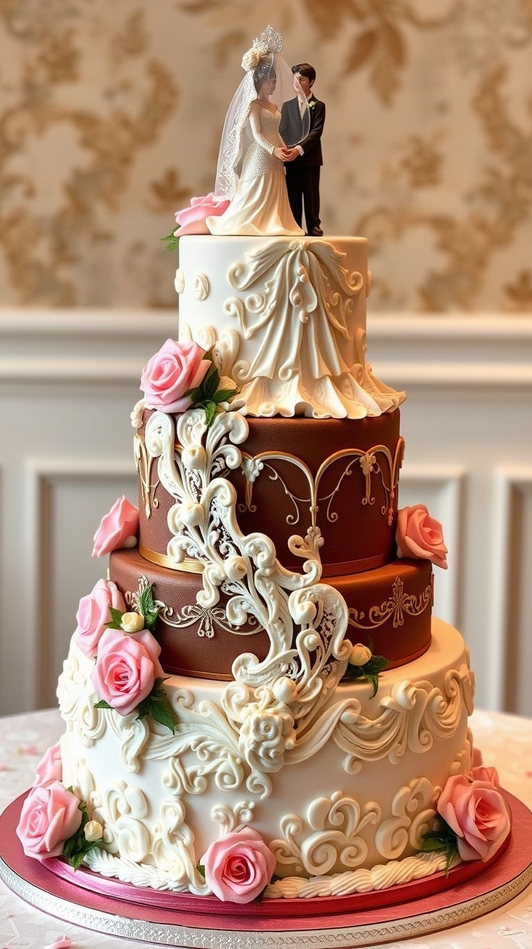 A wedding cake isn’t complete without the happy couple on top! A classic touch to make your big day even sweeter.